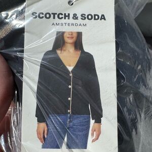 Scotch & Soda Black V-Neck Cardigan